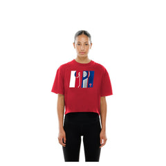 Philadelphia Phillies Women's Boxy Foil Logo T-Shirt - Red | New Era