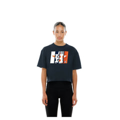Houston Astros Women's Boxy Foil Logo T-Shirt - Navy | New Era