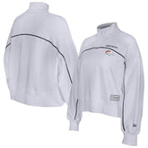 New Era Denver Broncos Female Adult White Functional Fandom Quarter-Zip Sweatshirt online