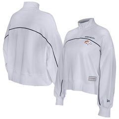 New Era Denver Broncos Female Adult White Functional Fandom Quarter-Zip Sweatshirt online