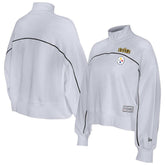 New Era Pittsburgh Steelers Female Adult White Functional Fandom Quarter-Zip Sweatshirt cheap