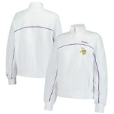 New Era Minnesota Vikings Female Adult White Functional Fandom Quarter-Zip Sweatshirt sale