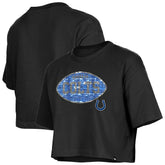 Indianapolis Colts New Era Girl's Flip Sequin Boxy T-Shirt - Black discount