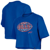 Buffalo Bills New Era Girl's Flip Sequin Boxy T-Shirt - Royal sale