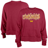 Washington Commanders New Era Girl's Flip Sequin Sweatshirt - Burgundy for sale