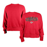 Kansas City Chiefs New Era Girl's Flip Sequin Sweatshirt - Red outlet