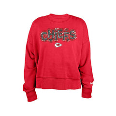 Kansas City Chiefs New Era Girl's Flip Sequin Sweatshirt - Red outlet