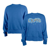 Detroit Lions New Era Girl's Flip Sequin Sweatshirt - Blue cheap