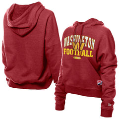 Washington Commanders New Era Women's Throwback Boxy Hoodie Sweatshirt - Burgundy cheap