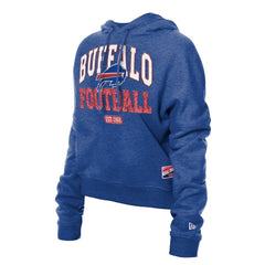 Buffalo Bills New Era Women's Throwback Boxy Hoodie Sweatshirt - Royal cheap