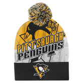 Pittsburgh Penguins Outerstuff Youth New Edge Cuffed Knit Hat with Pom Black