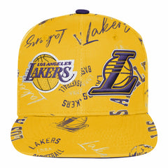 Los Angeles Lakers Outerstuff Youth Street Hooper Allover Print Snapback Hat - Gold sale