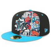 Miami Marlins 2025 MLB Diamond Hero Edition 59FIFTY Fitted Hat - Black/Blue | New Era