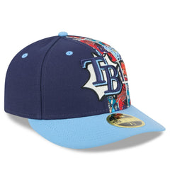 Tampa Bay Rays 2025 MLB Diamond Hero Edition Low Profile 59FIFTY Fitted Hat - Navy/Light Blue | New Era