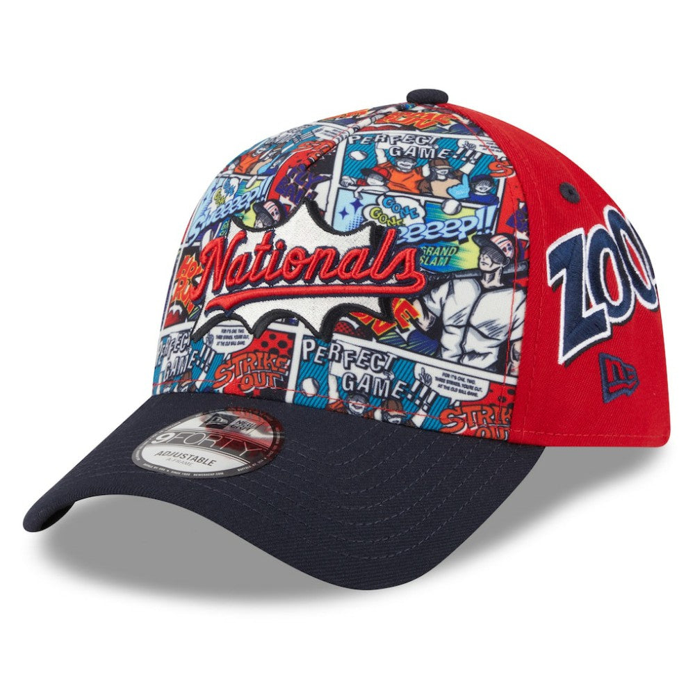 Washington Nationals Youth 2025 MLB Diamond Hero Edition A-Frame 9FORTY Adjustable Hat - Red/Navy | New Era