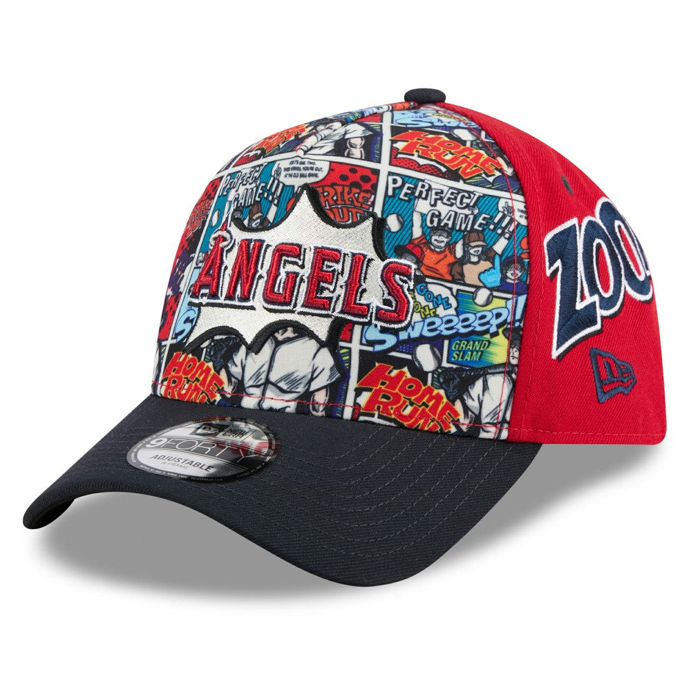 Los Angeles Angels Youth 2025 MLB Diamond Hero Edition A-Frame 9FORTY Adjustable Hat - Red/Navy | New Era