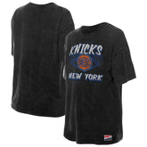 New York Knicks Women's Throwback Mineral Wash Oversized T-Shirt - Black | New Era on sale