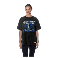 Dallas Mavericks Women's Throwback Mineral Wash Oversized T-Shirt sale - Black | New Era cheap