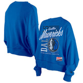 Dallas Mavericks Women's Boxy Throwback Mineral Wash Sweatshirt sale - Blue | New Era sale