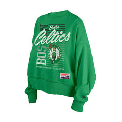 Boston Celtics Women's Boxy Throwback Mineral Wash Sweatshirt - Kelly Green | New Era on sale