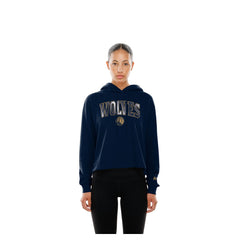 Minnesota Timberwolves Women's Glam Game Open Back Hoodie - Navy | New Era for sale