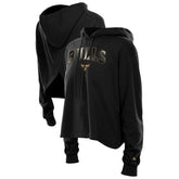 Chicago Bulls Women's Glam Game Open Back Hoodie - Black | New Era outlet