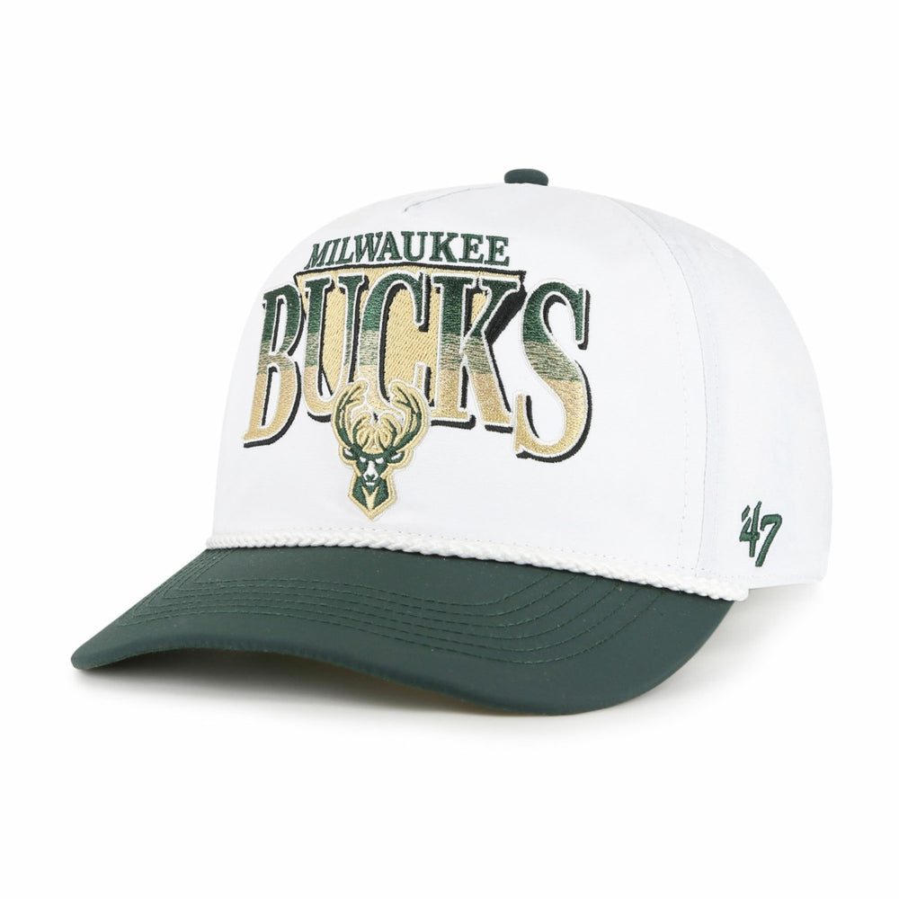 Milwaukee Bucks '47 Tribute Two-Tone Hitch Adjustable Hat - White/Hunter Green | 47 brand shop