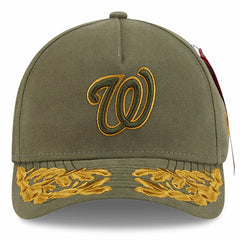 Washington Nationals x Alpha Industries A-Frame 9FORTY Adjustable Hat - Olive | New Era