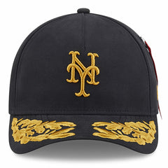 New York Mets x Alpha Industries A-Frame 9FORTY Adjustable Hat - Black | New Era