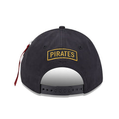 Pittsburgh Pirates x Alpha Industries A-Frame 9FORTY Adjustable Hat - Black | New Era
