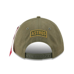 Houston Astros x Alpha Industries A-Frame 9FORTY Adjustable Hat - Olive | New Era