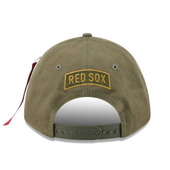 Boston Red Sox x Alpha Industries A-Frame 9FORTY Adjustable Hat - Olive | New Era