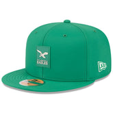 Philadelphia Eagles New Era 2025 Sideline Throwback 59FIFTY Fitted Hat - Kelly Green on sale