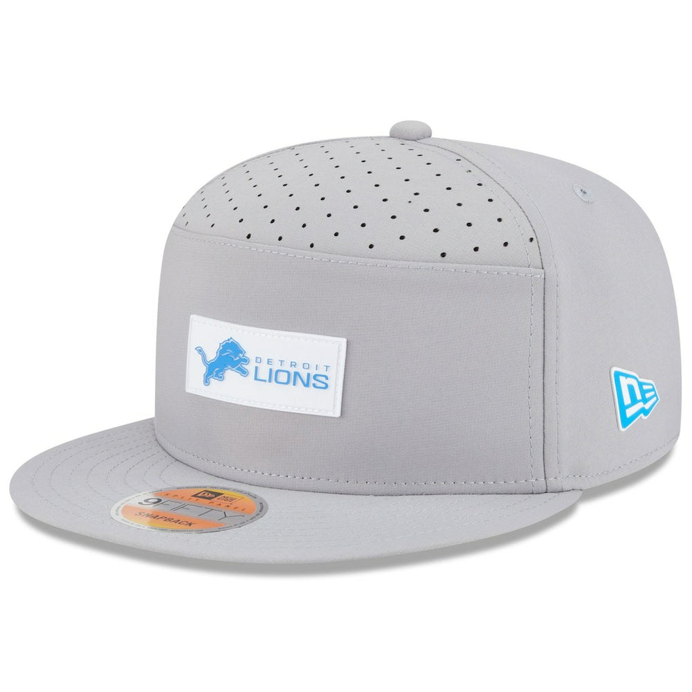 Detroit Lions New Era 2025 Sideline Split Panel 9FIFTY Snapback Hat - Gray outlet