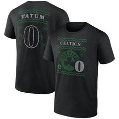 Jayson Tatum Boston Celtics Ugly Sweater Name & Number T-Shirt - Black outlet