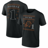 Devin Booker Phoenix Suns Ugly Sweater Name & Number T-Shirt - Black shop