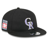 Colorado Rockies Baseball Hall of Fame Retro Crown 9FIFTY Adjustable Hat - Black | New Era