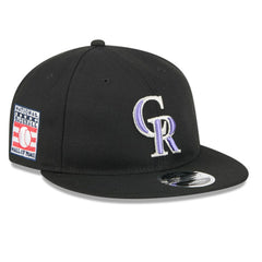 Colorado Rockies Baseball Hall of Fame Retro Crown 9FIFTY Adjustable Hat - Black | New Era