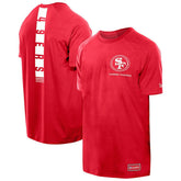 San Francisco 49ers New Era Functional Fandom Reflective T-Shirt - Scarlet on sale