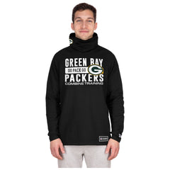 Green Bay Packers New Era Functional Fandom Balaclava Helmet Stripe Tri-Blend Hoodie - Black sale