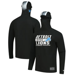 Detroit Lions New Era Functional Fandom Balaclava Helmet Stripe Tri-Blend Hoodie - Black for sale