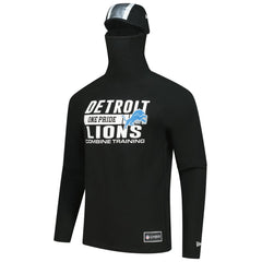 Detroit Lions New Era Functional Fandom Balaclava Helmet Stripe Tri-Blend Hoodie - Black for sale