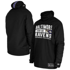 Baltimore Ravens New Era Functional Fandom Balaclava Helmet Stripe Tri-Blend Hoodie - Black cheap
