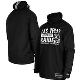 Las Vegas Raiders New Era Functional Fandom Balaclava Helmet Stripe Tri-Blend Hoodie - Black discount