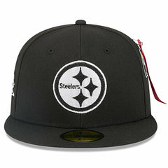 Pittsburgh Steelers New Era x Alpha Industries 59FIFTY Fitted Hat - Black on sale