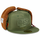 Kansas City Chiefs New Era x Alpha Industries Dog Ears 59FIFTY Fitted Hat - Olive for sale