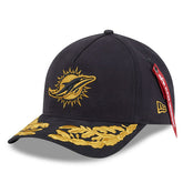 Miami Dolphins New Era x Alpha Industries A-Frame 9FORTY Adjustable Hat - Black for sale