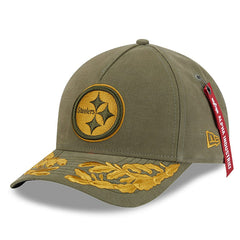 Pittsburgh Steelers New Era x Alpha Industries A-Frame 9FORTY Adjustable Hat - Olive cheap