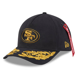 San Francisco 49ers New Era x Alpha Industries A-Frame 9FORTY Adjustable Hat - Black discount