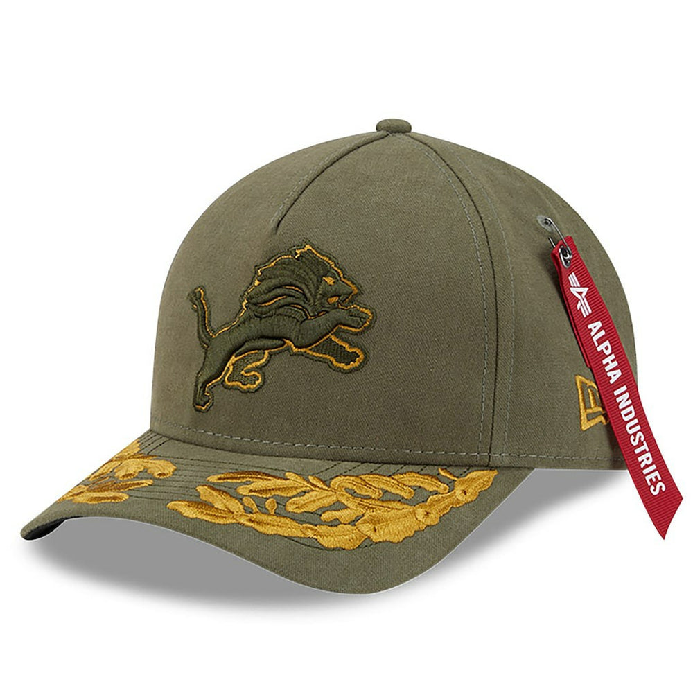Detroit Lions New Era x Alpha Industries A-Frame 9FORTY Adjustable Hat - Olive outlet